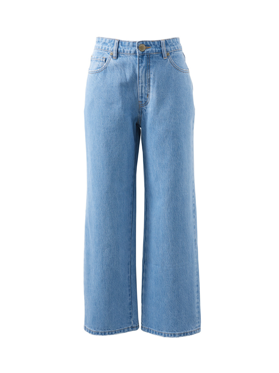 Frankie Loose Straight Jean | Mid Blue Wash