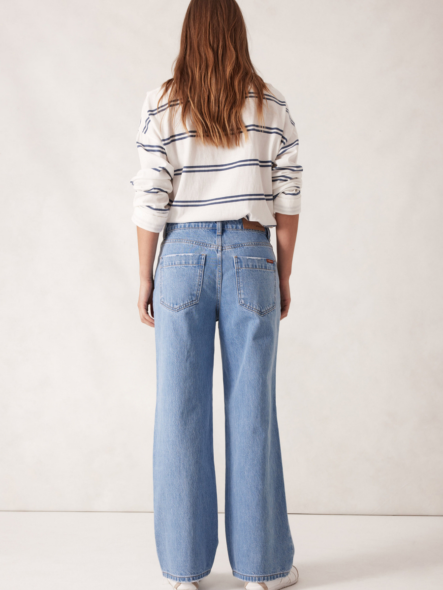 Frankie Loose Straight Jean | Mid Blue Wash