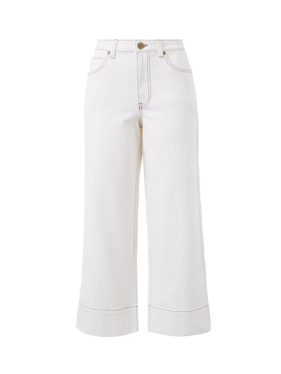 Jude Wide Leg Crop Jean | Fresh Ecru