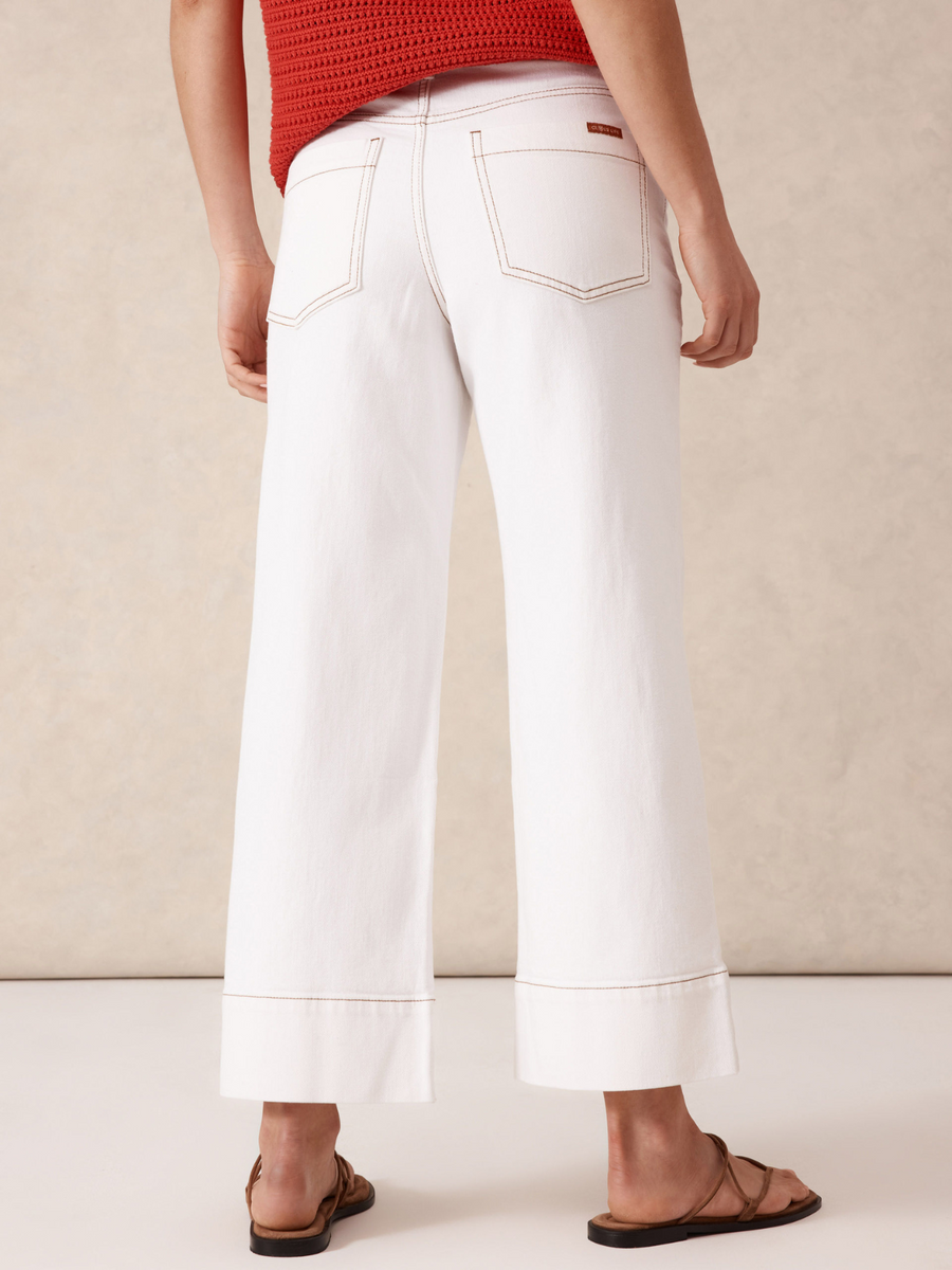 Jude Wide Leg Crop Jean | Fresh Ecru