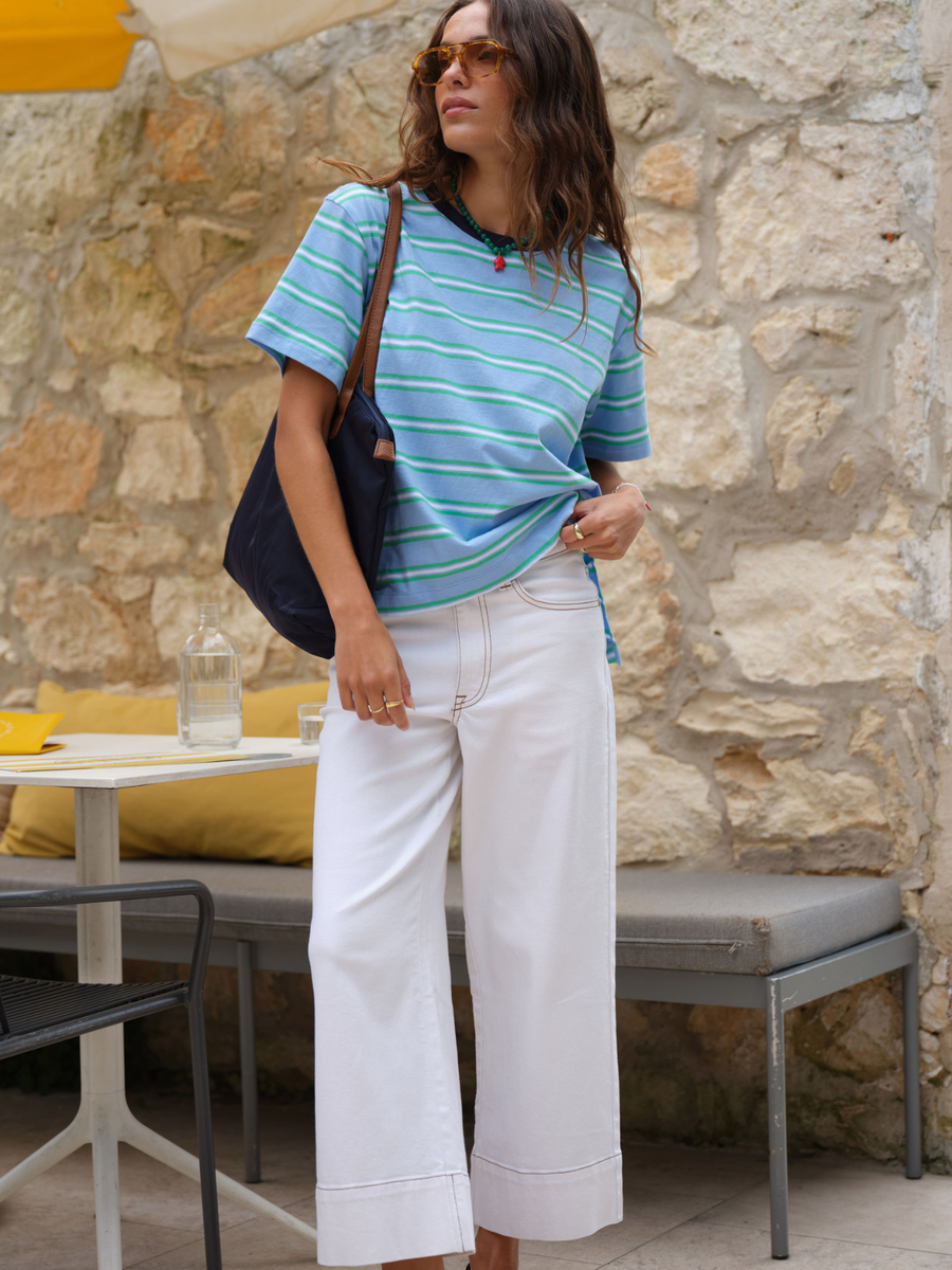 Jude Wide Leg Crop Jean | Fresh Ecru