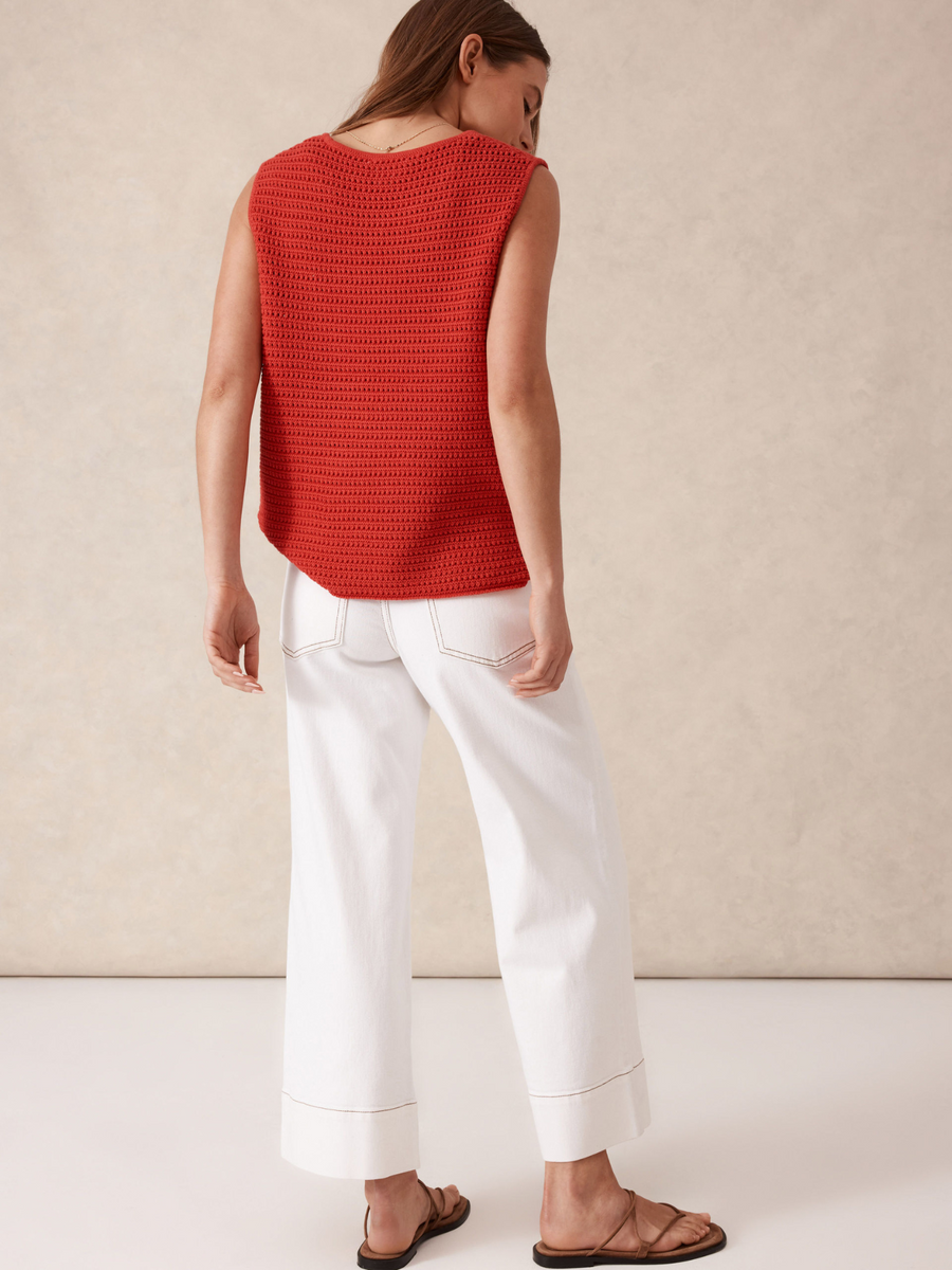 Jude Wide Leg Crop Jean | Fresh Ecru