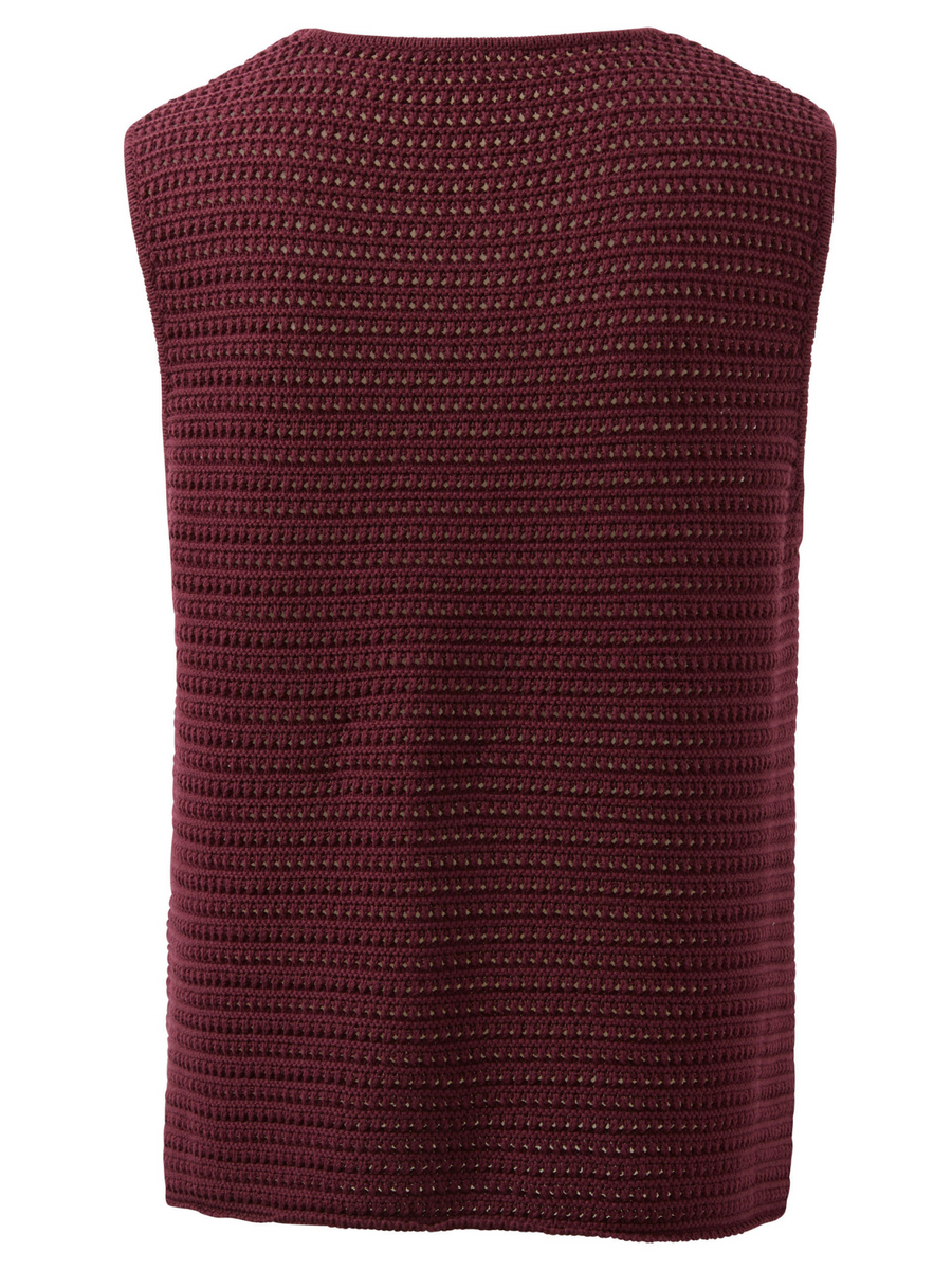 Margot Mesh Knit Tank | Wine