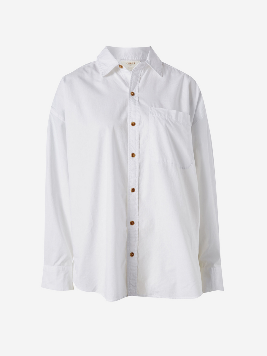 Peta Oversized Shirt | White