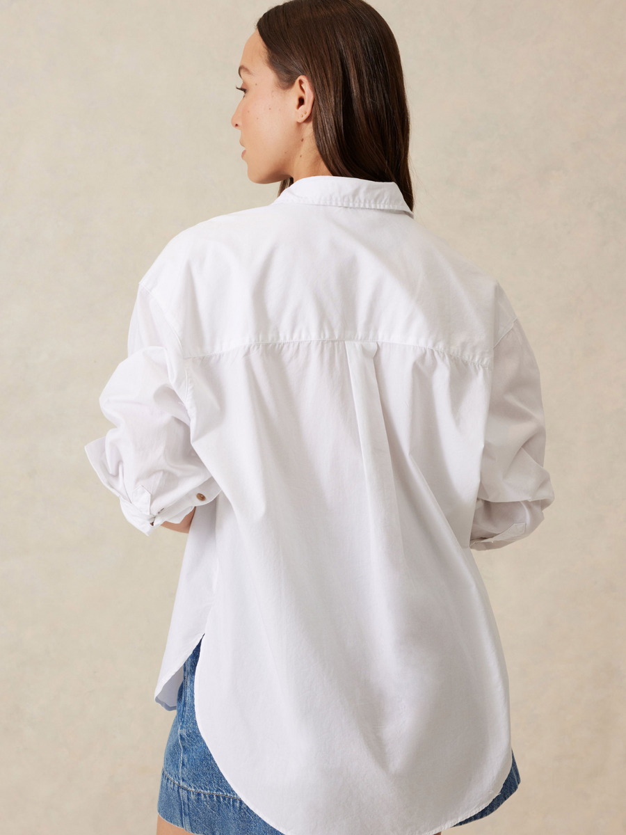Peta Oversized Shirt | White