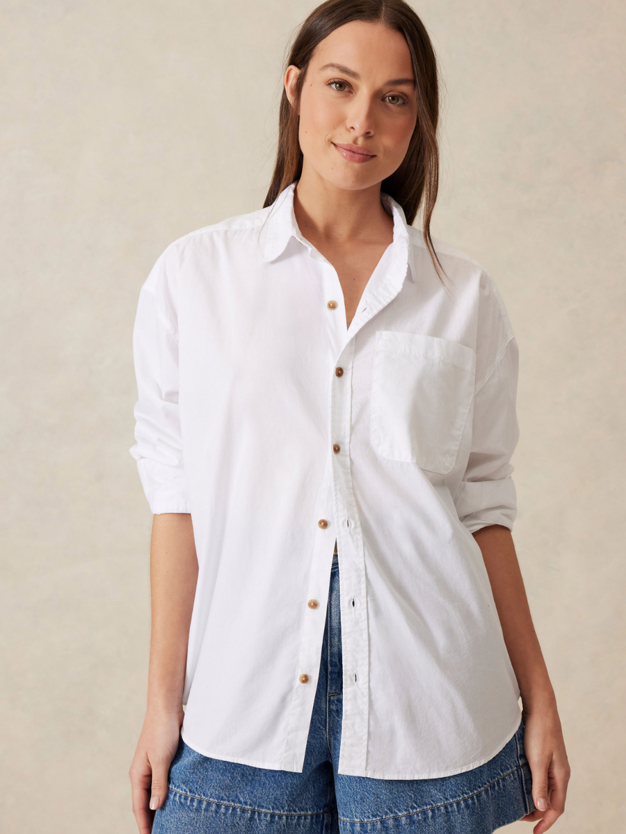 Peta Oversized Shirt | White