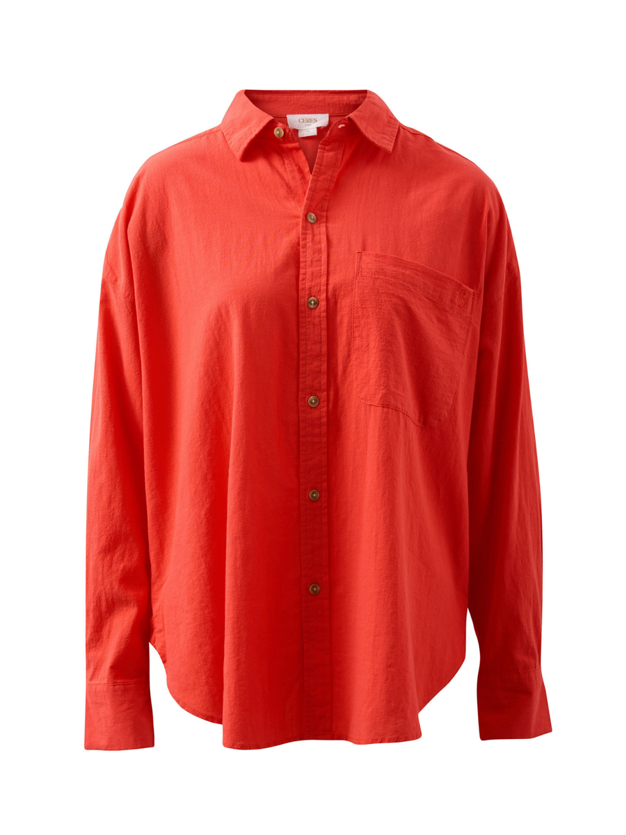 Peta Oversized Shirt | Heritage Red