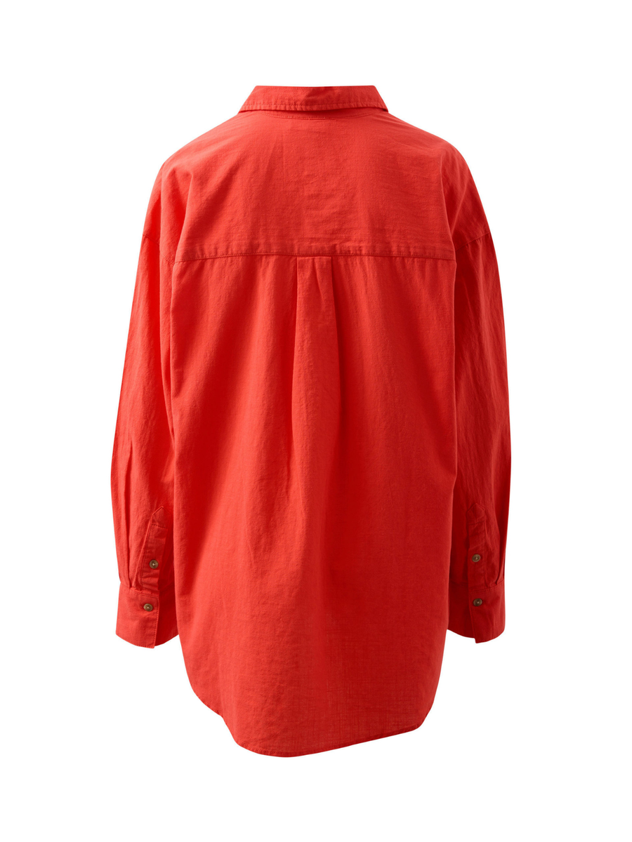 Peta Oversized Shirt | Heritage Red