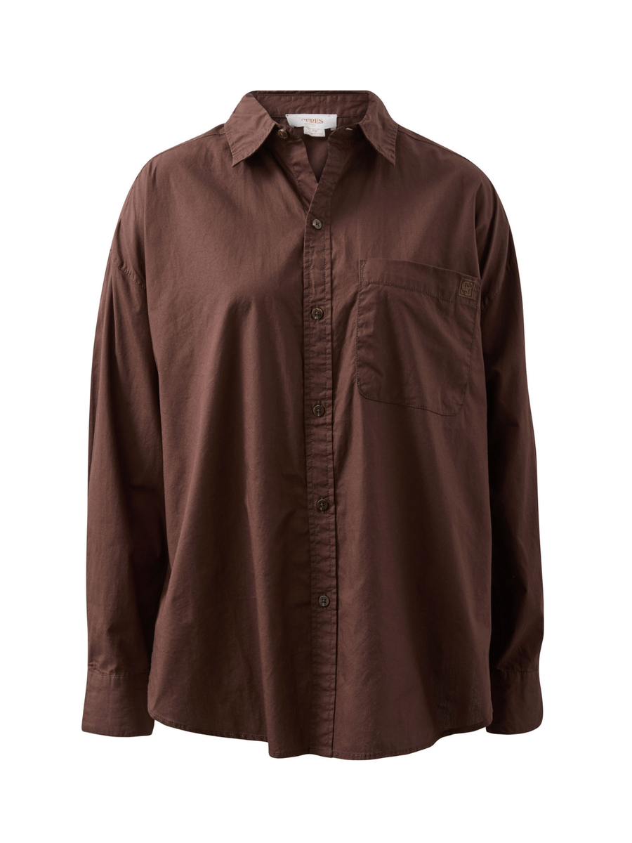 Peta Oversized Shirt | Chocolate