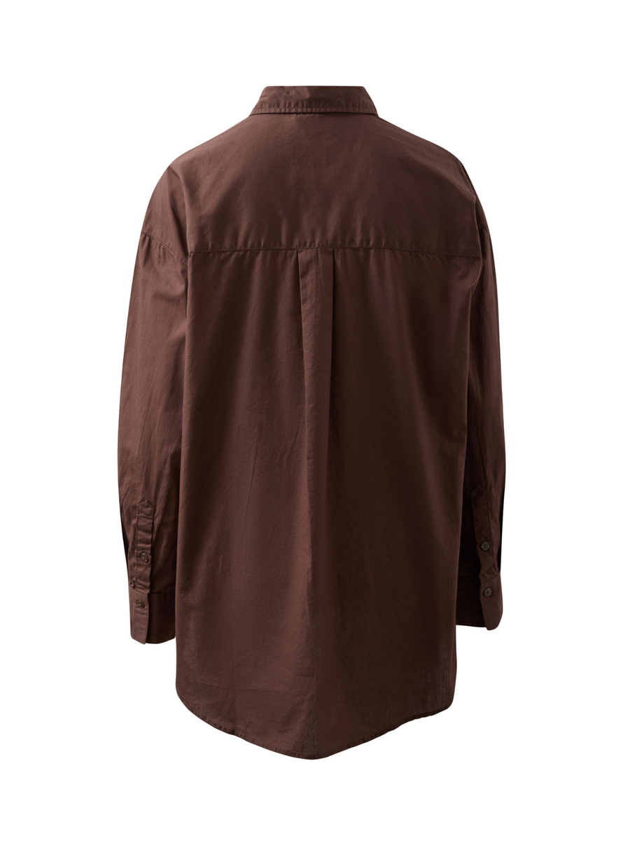 Peta Oversized Shirt | Chocolate