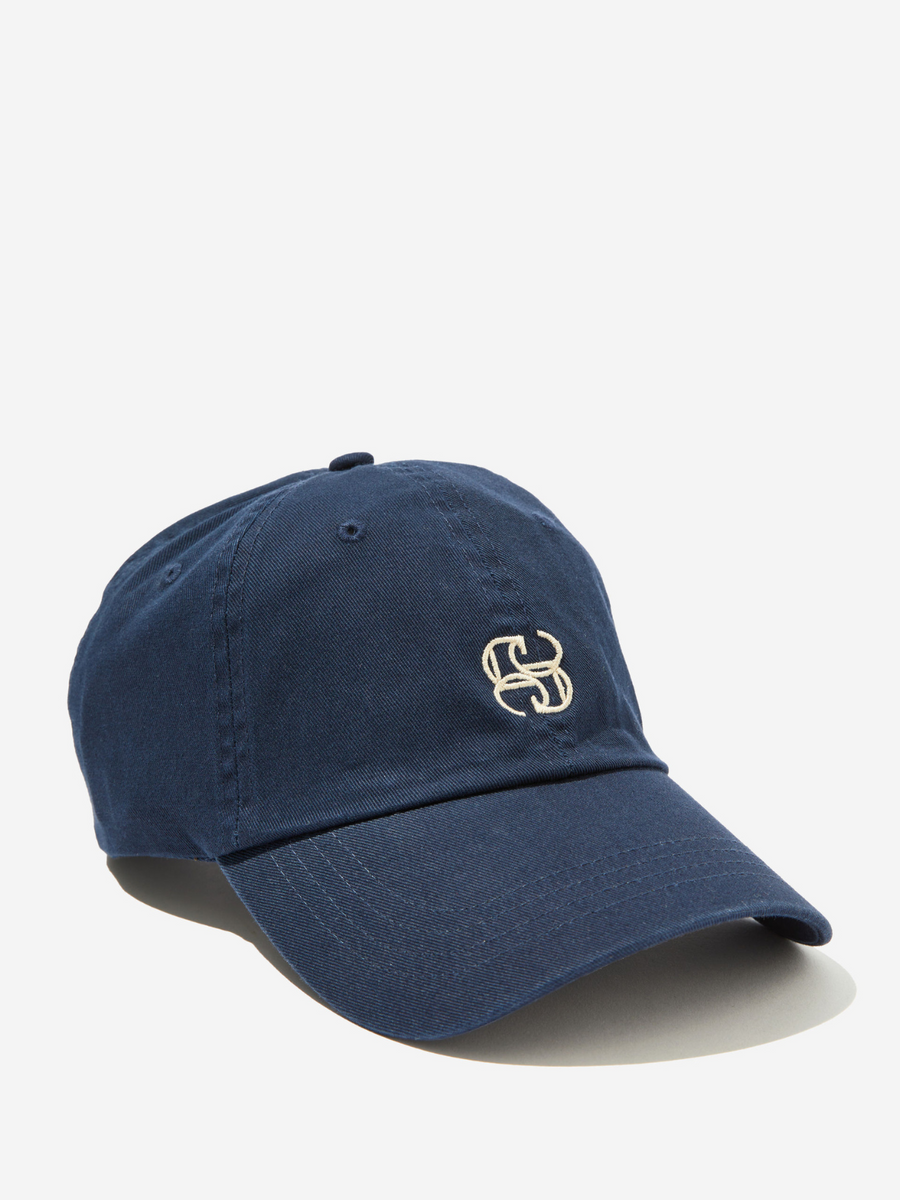 Pip Everyday Cap | Navy & Ecru Stitch