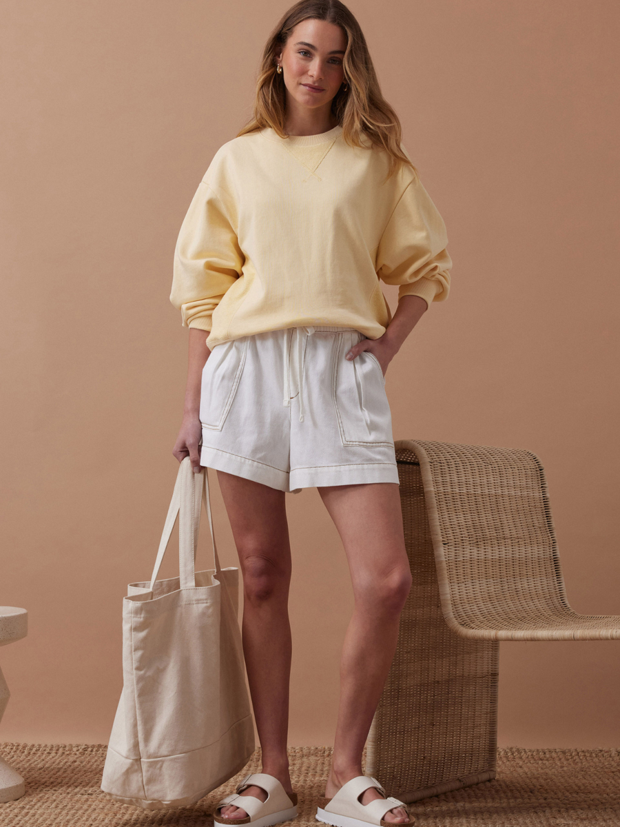 Ruby Reverse Panel Crew | Sunny Yellow