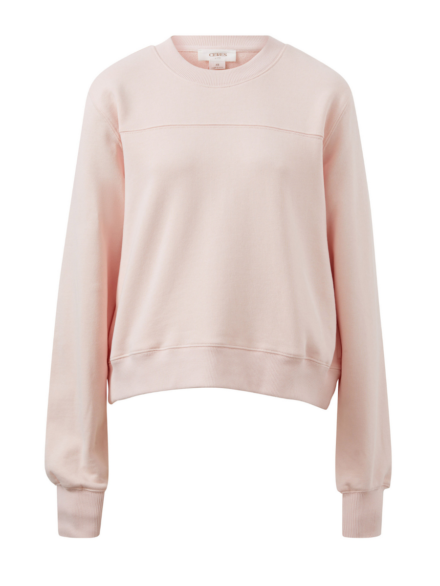 Seamed Fleece Top | Shell Pink