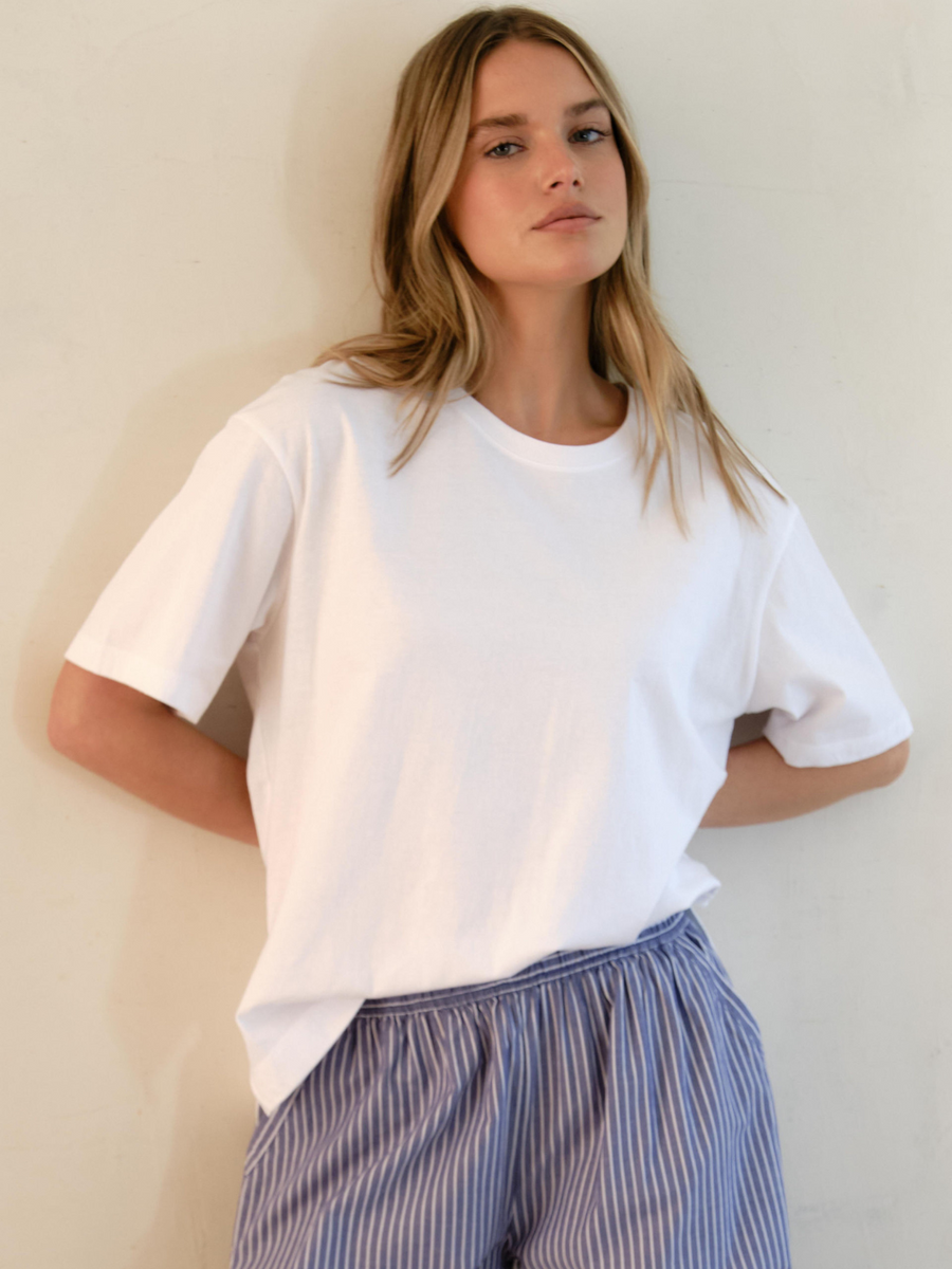 Stevie Slouchy Tee | White