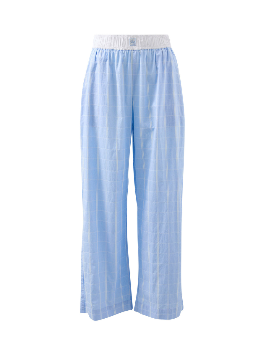 The Lounge Pant | Blue Faint Check