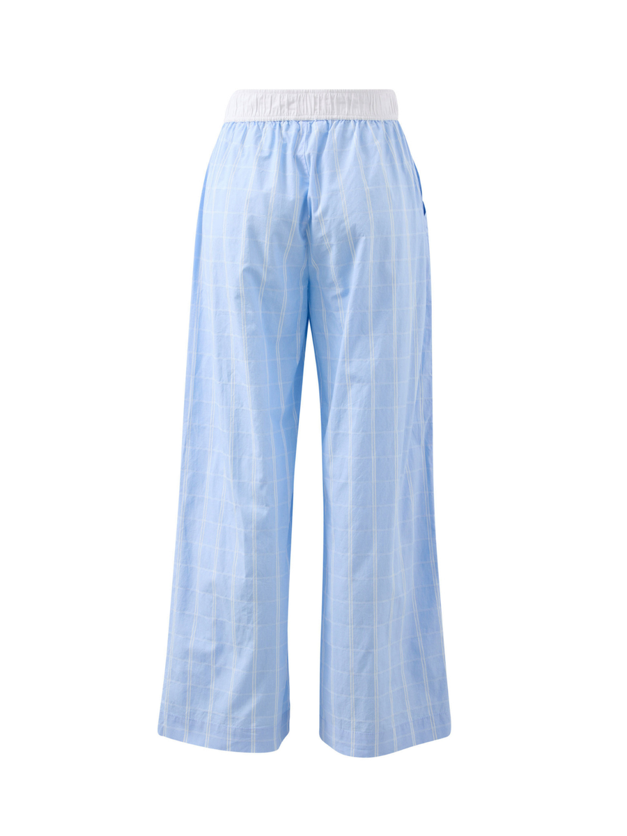 The Lounge Pant | Blue Faint Check