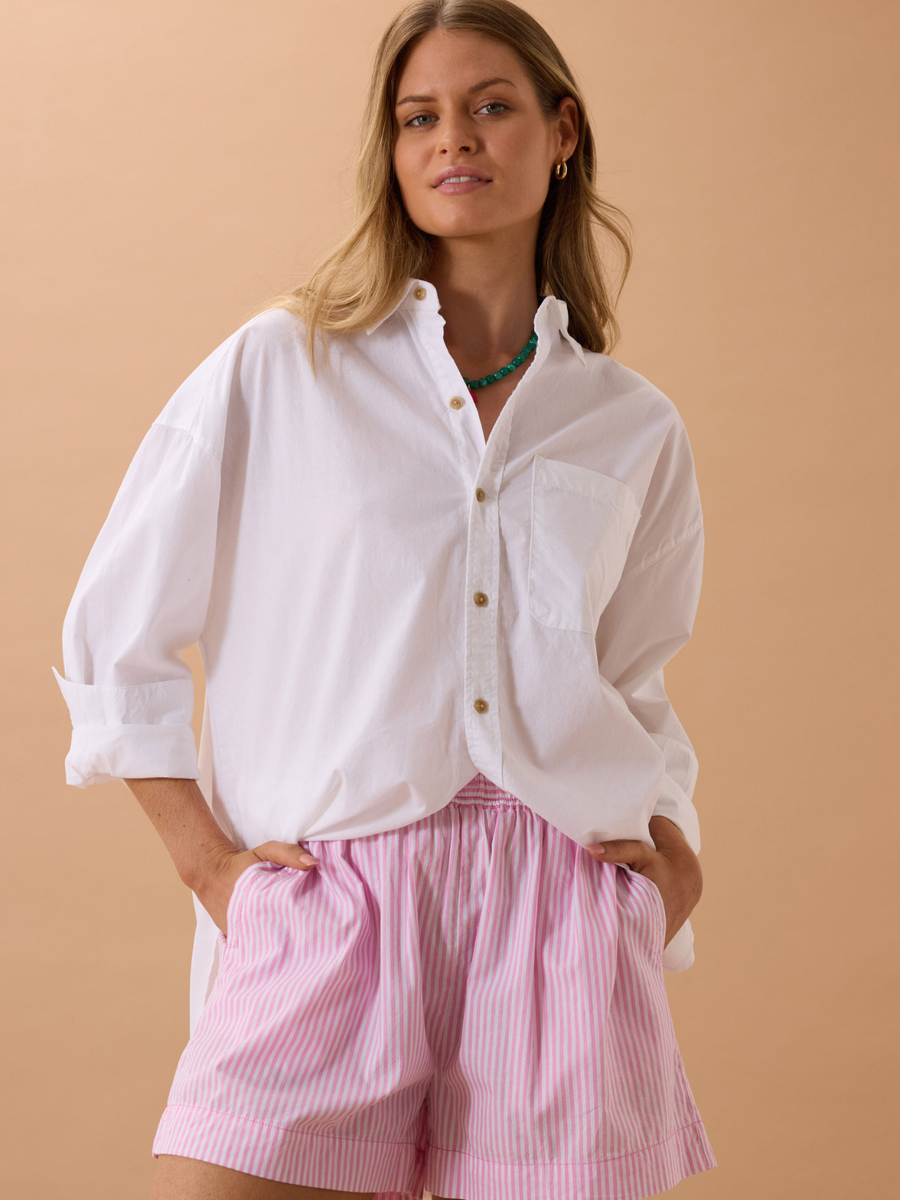 Mila Short | Hibiscus Pink Stripe