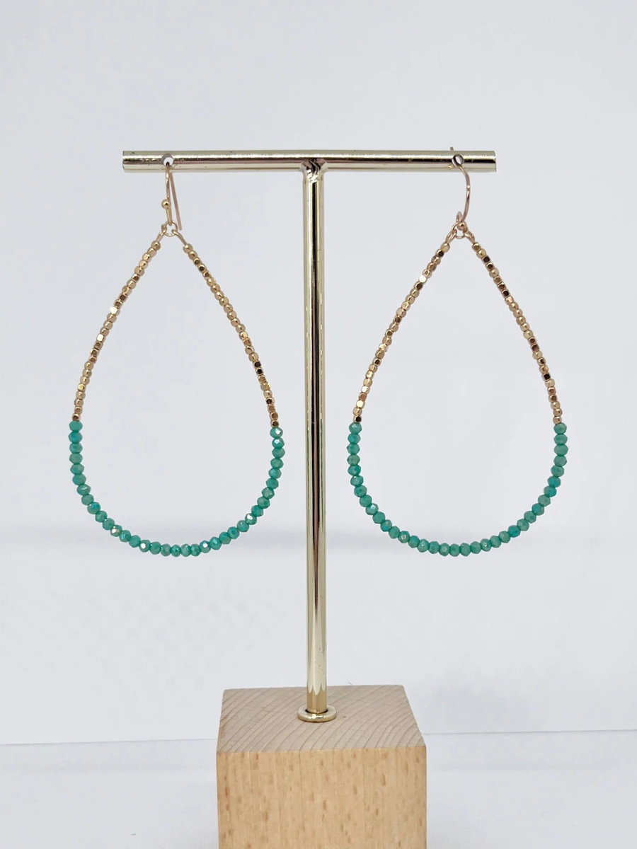 Cove Beaded Earrings | Aqua