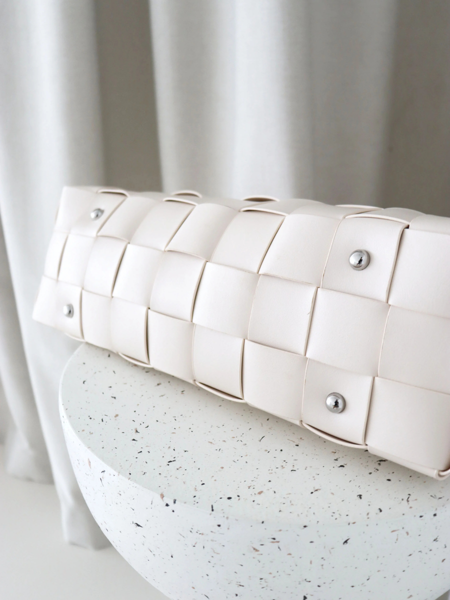 Nelly Woven Tote Bag | Beige