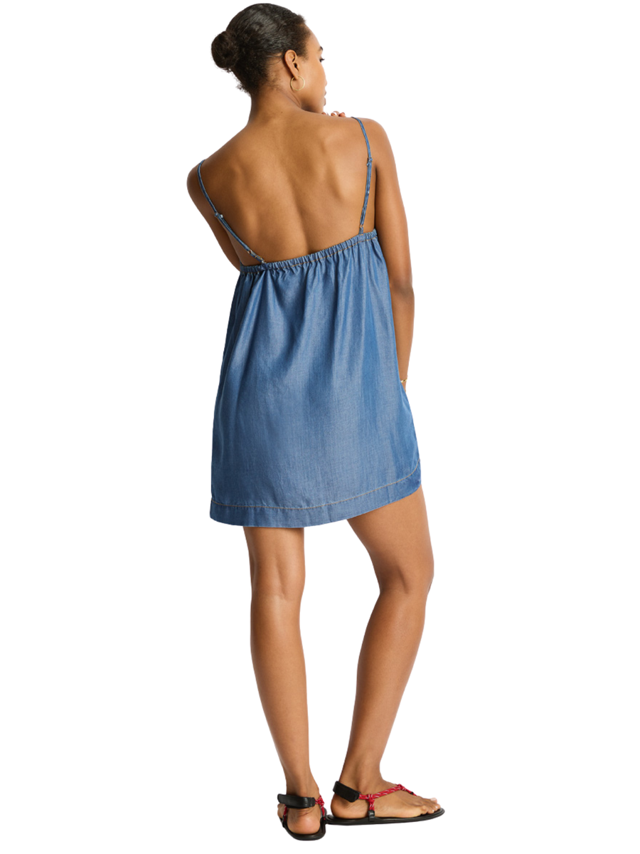 Denim Surf Shift Short Dress