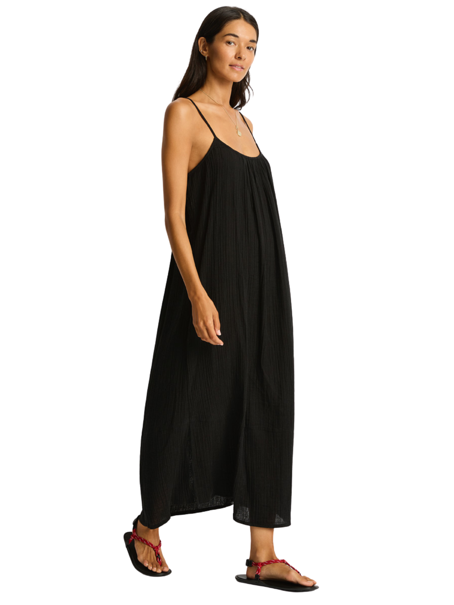 Sunset Tie Back Sundress | Black