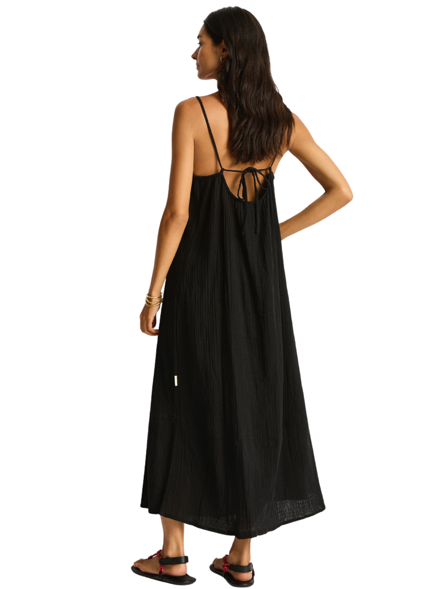 Sunset Tie Back Sundress | Black
