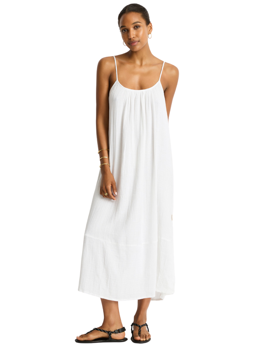 Sunset Tie Back Sundress | White