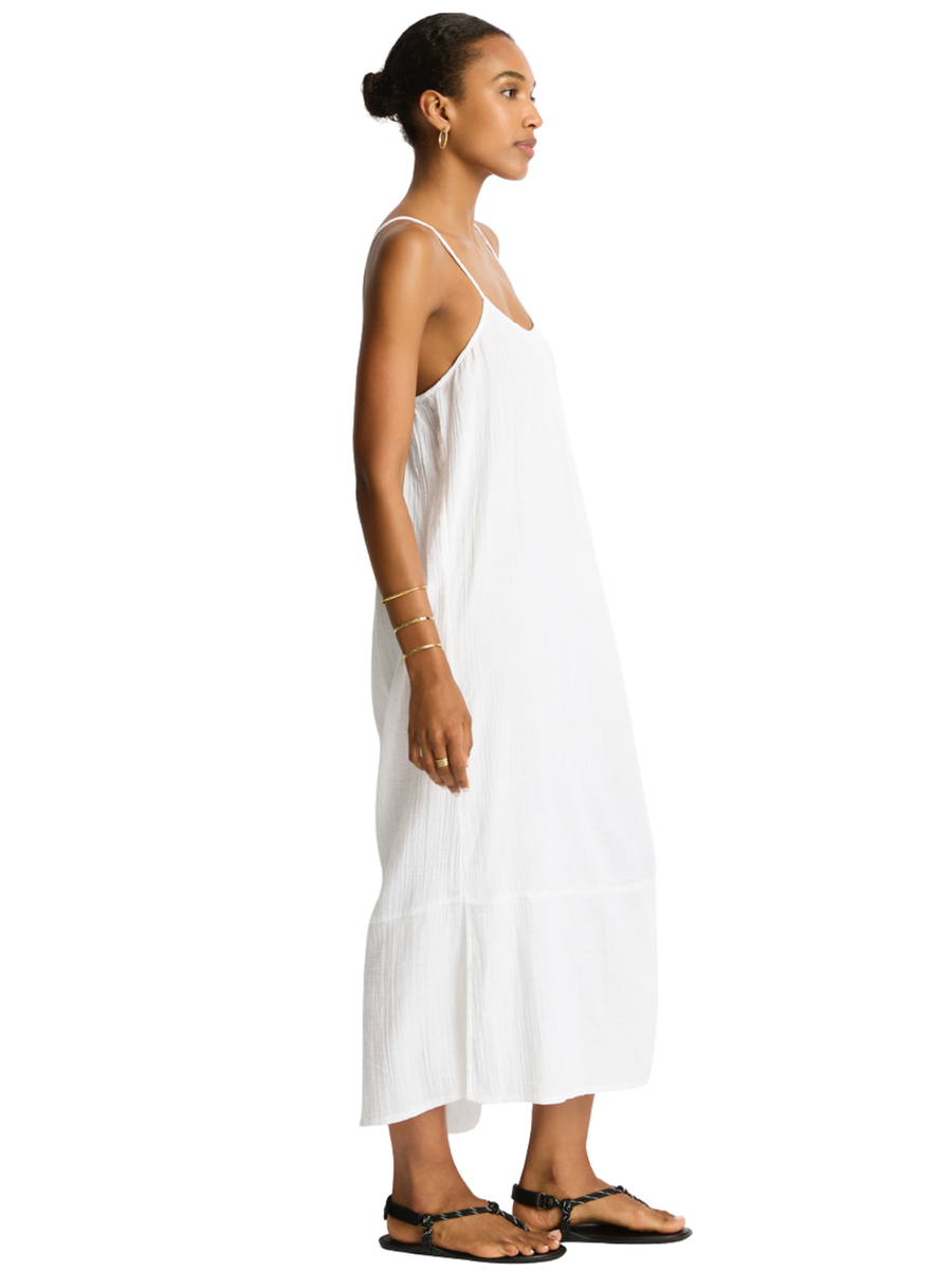 Sunset Tie Back Sundress | White