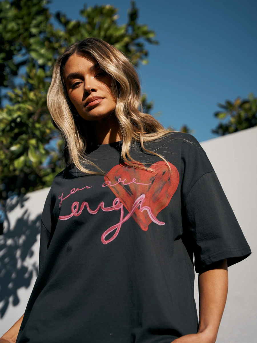 You Are Enough Tee | Off Black