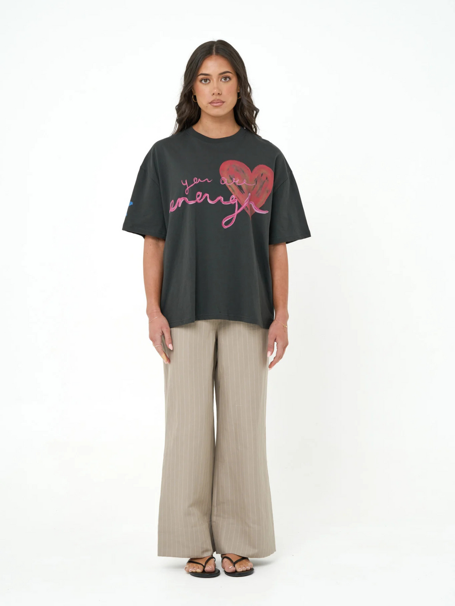 You Are Enough Tee | Off Black
