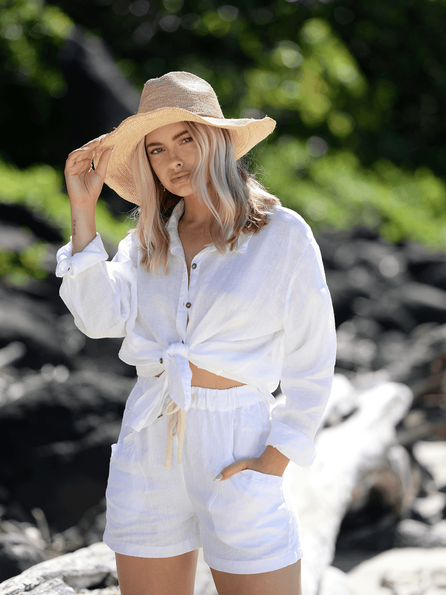 Hannah Linen Top - Saint Harlowe