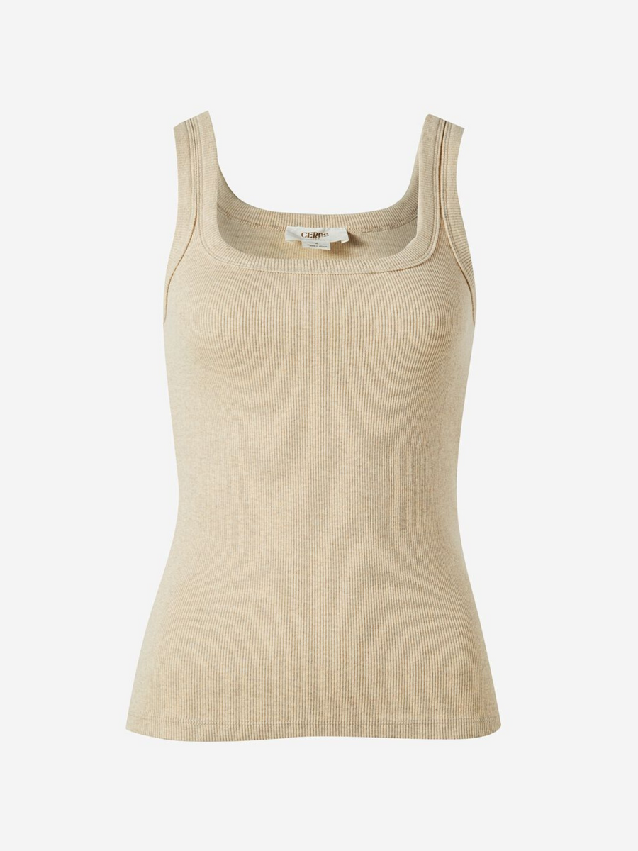 Zaeli Contour Rib Square Neck Tank