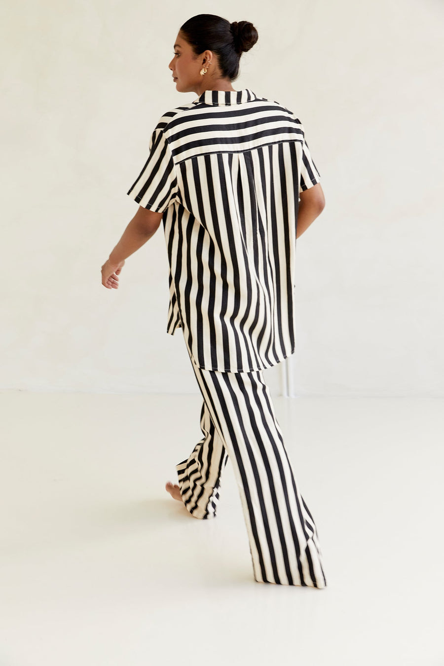 Essie Stripe Linen Blend Shirt