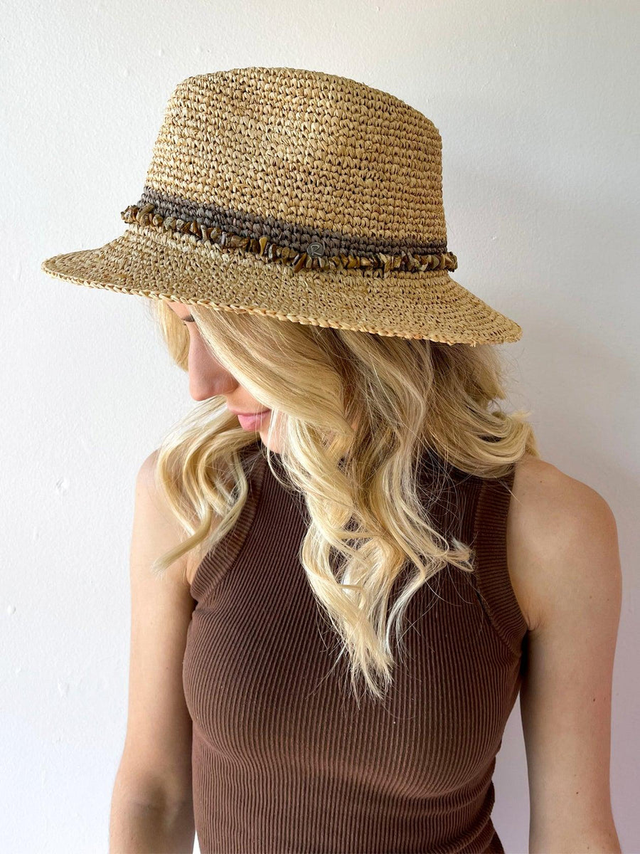 Christine Raffia Fedora - Saint Harlowe