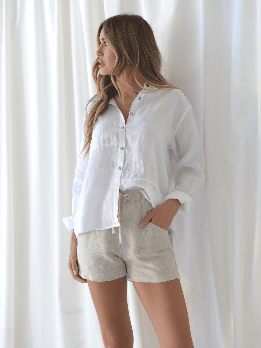Hannah Linen Top - Saint Harlowe