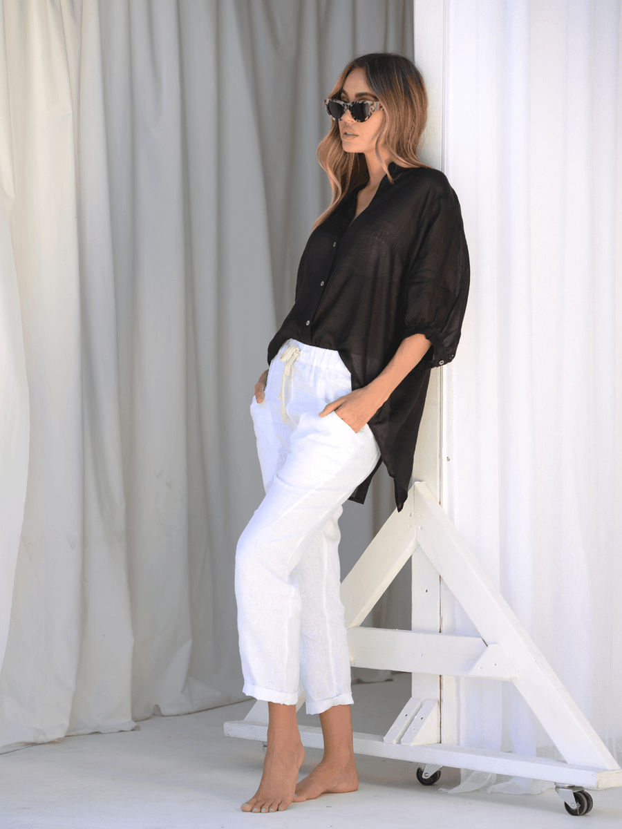 Harper Linen Top - Saint Harlowe