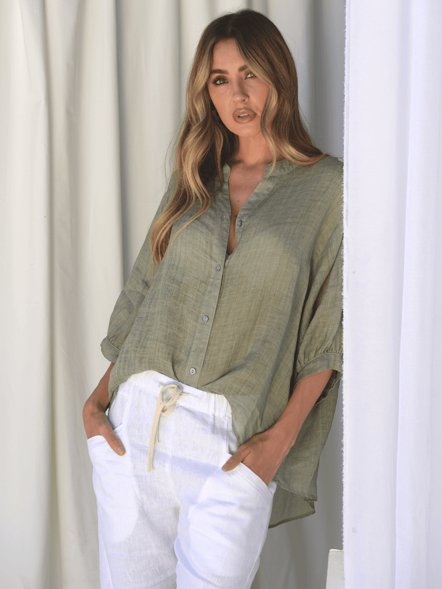 Harper Linen Top - Saint Harlowe