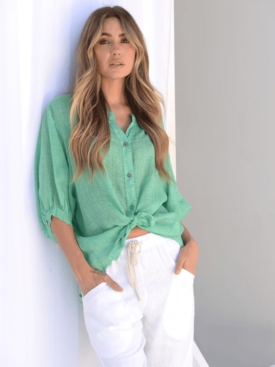 Harper Linen Top - Saint Harlowe